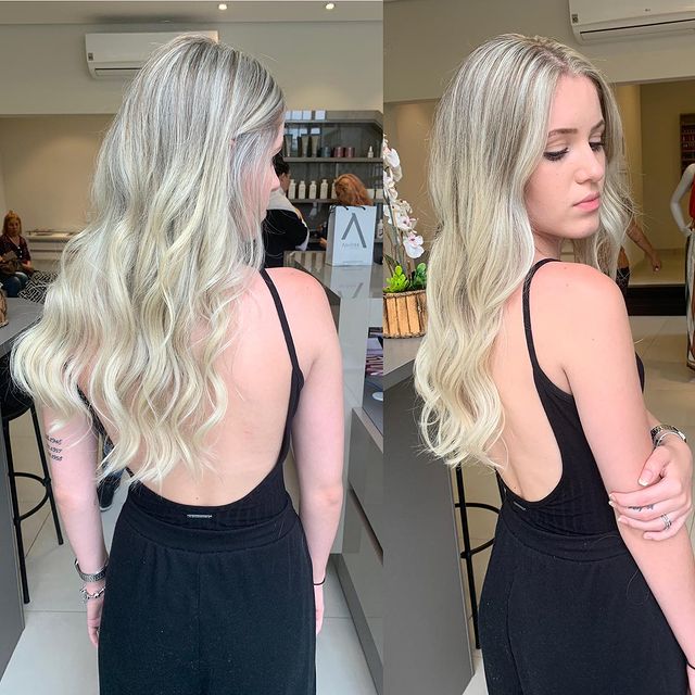 cabelo loiro com luzes